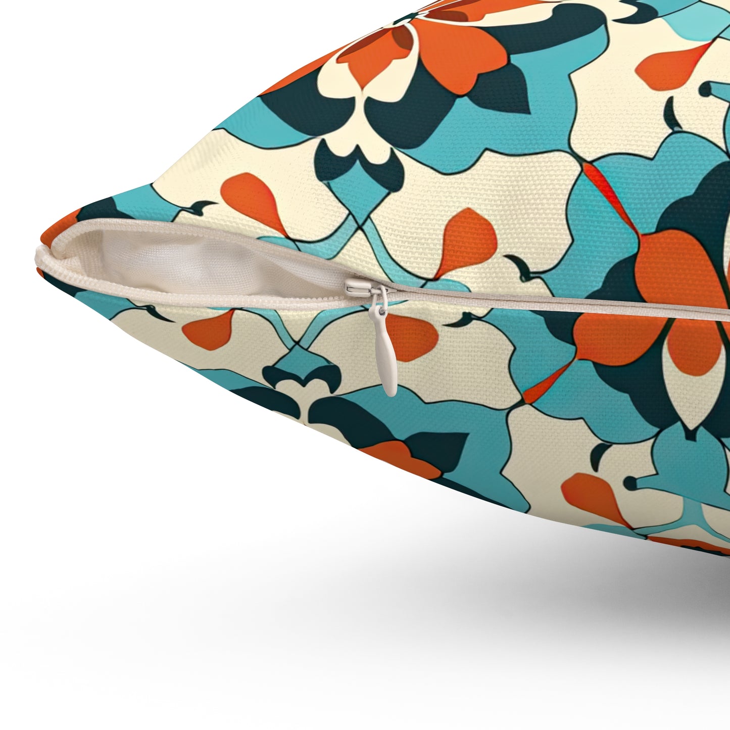 Zellij Zephyr Zenith. Spun Polyester Square Pillow