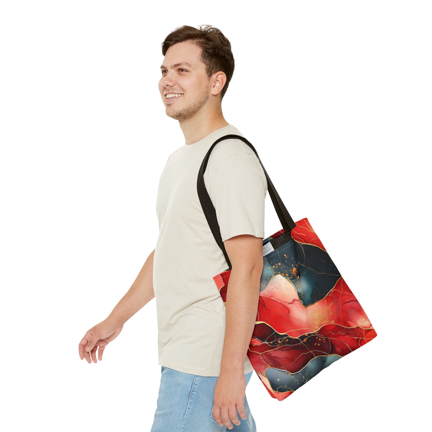 Marbled Cherry Essence. Tote Bag for Everyday Use