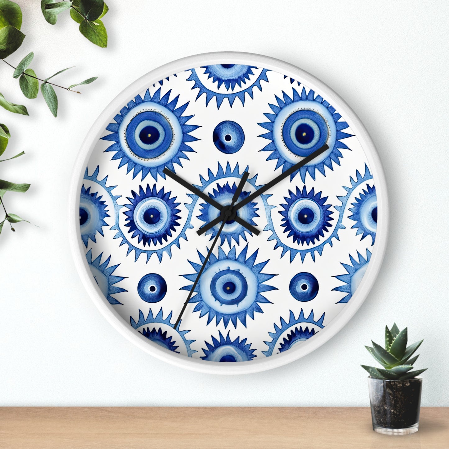 Spectral Watcher. Beholder. Artful Evil Eye Wall Clock – Timekeeping with Protective MeaningWall Clock.