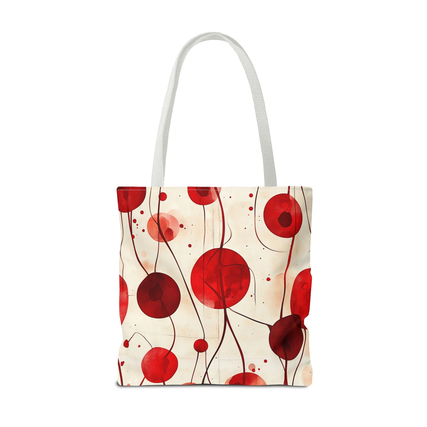 Artistic Red Abstract Tote Bag for Everyday Use