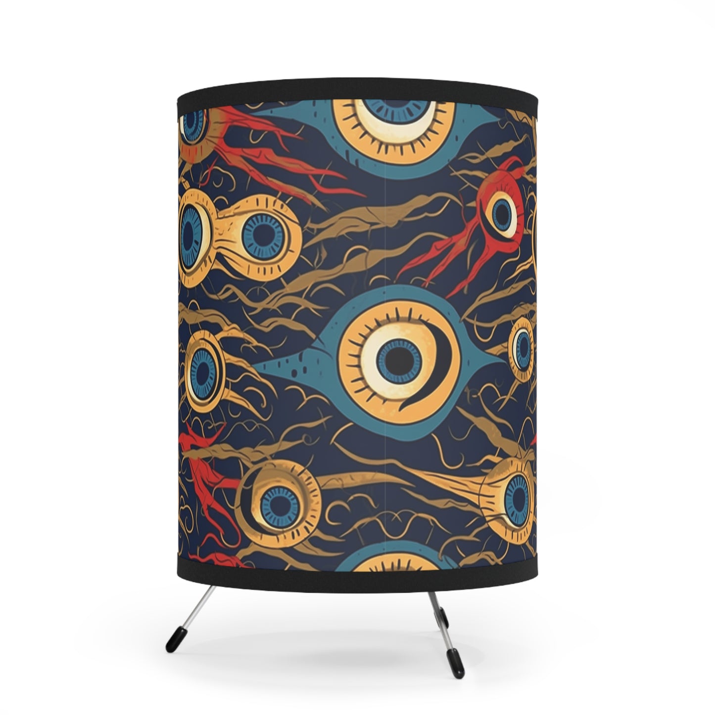 Mystical Malevolence. Tripod Lamp with High-Res Printed Shade, US\CA plug