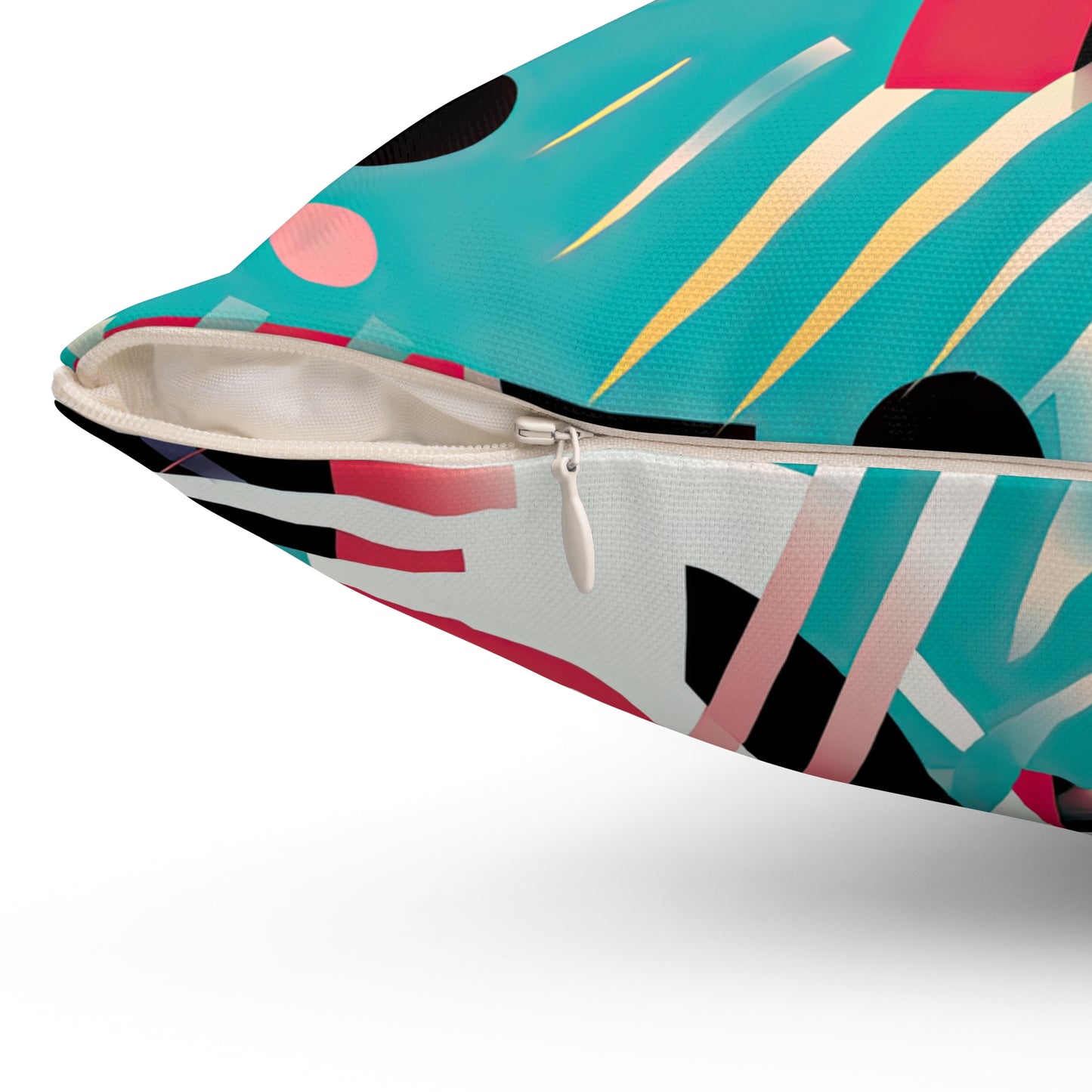 Chromatic Flux. Bold Avant-Garde Spun Polyester Square Pillow