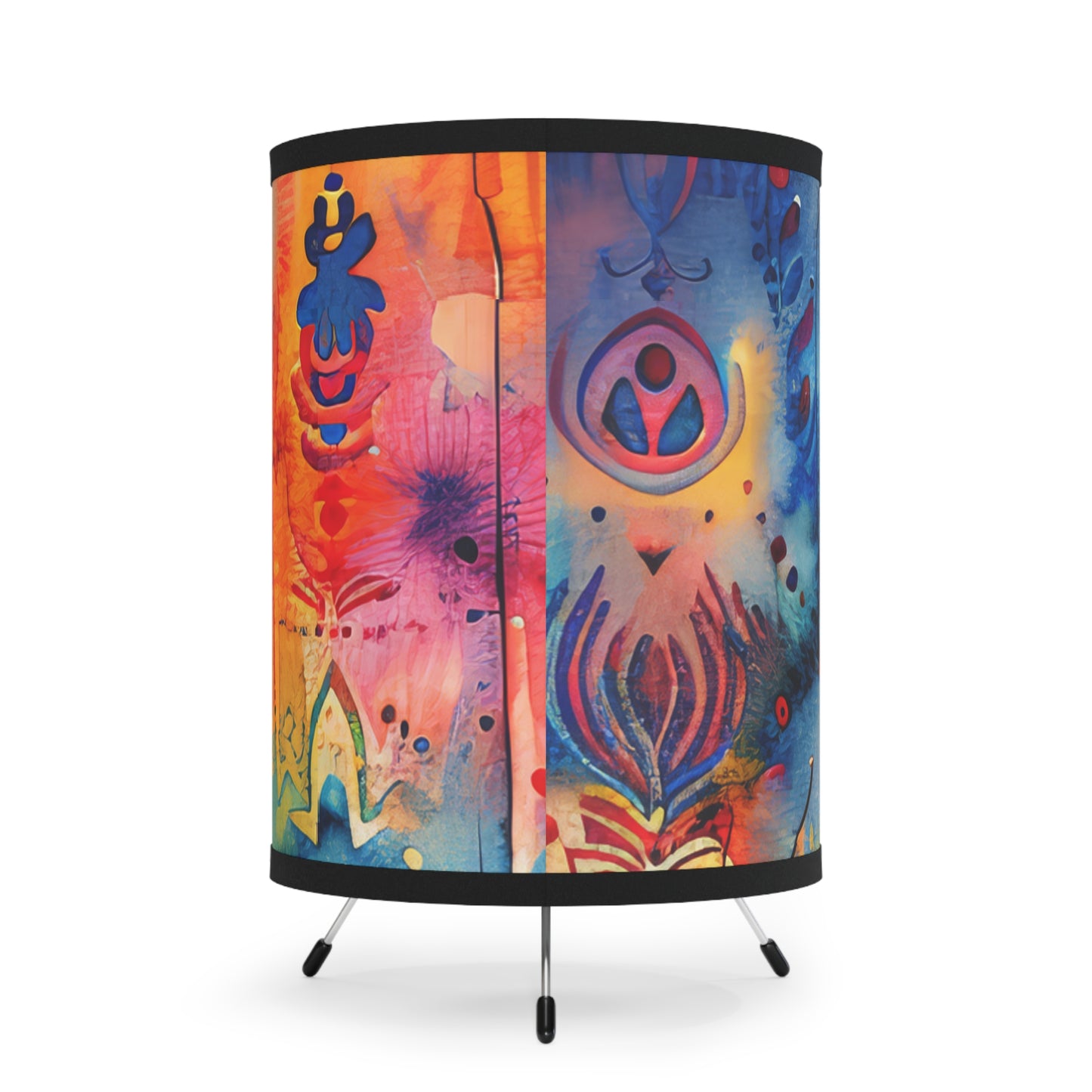 Brilliant Bliss Hamsa. Modern Tripod Lamp