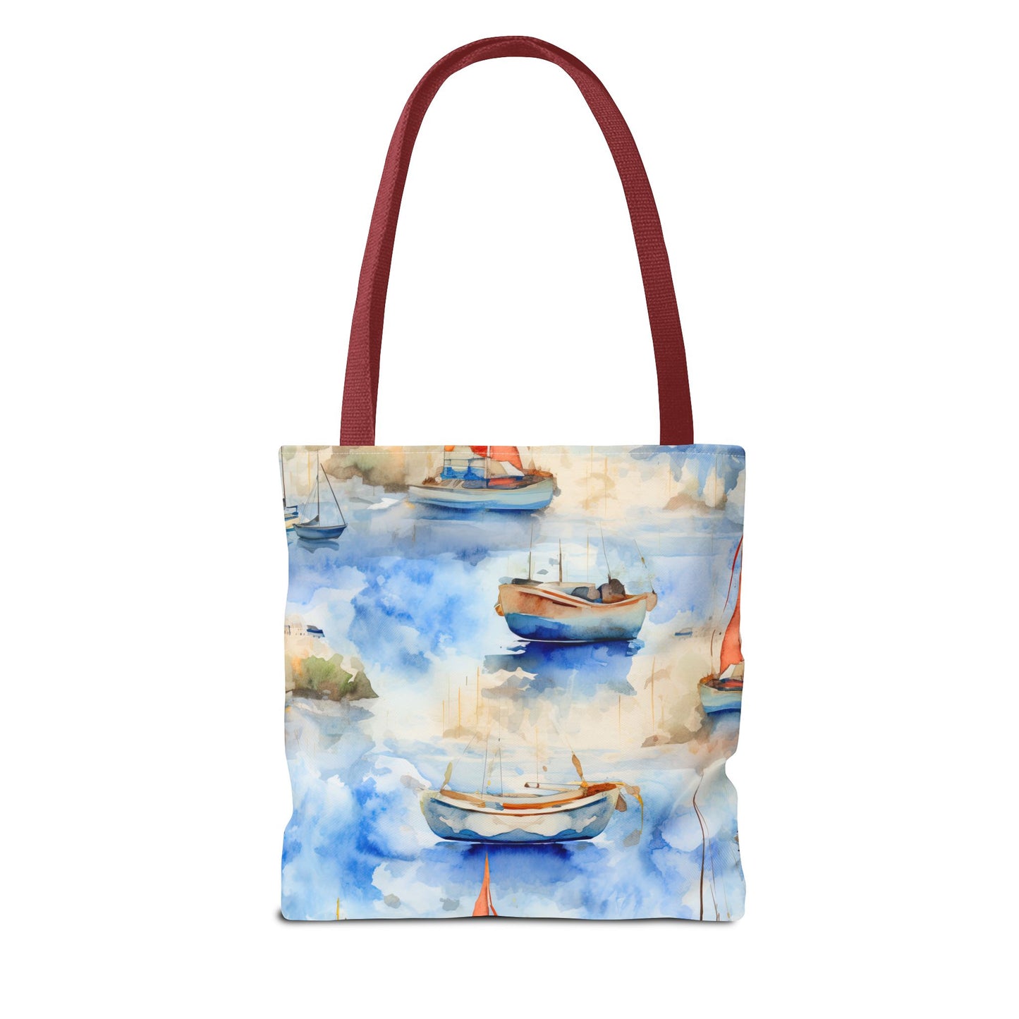 Boats On Watercolor. Tote Bag for Everyday Use