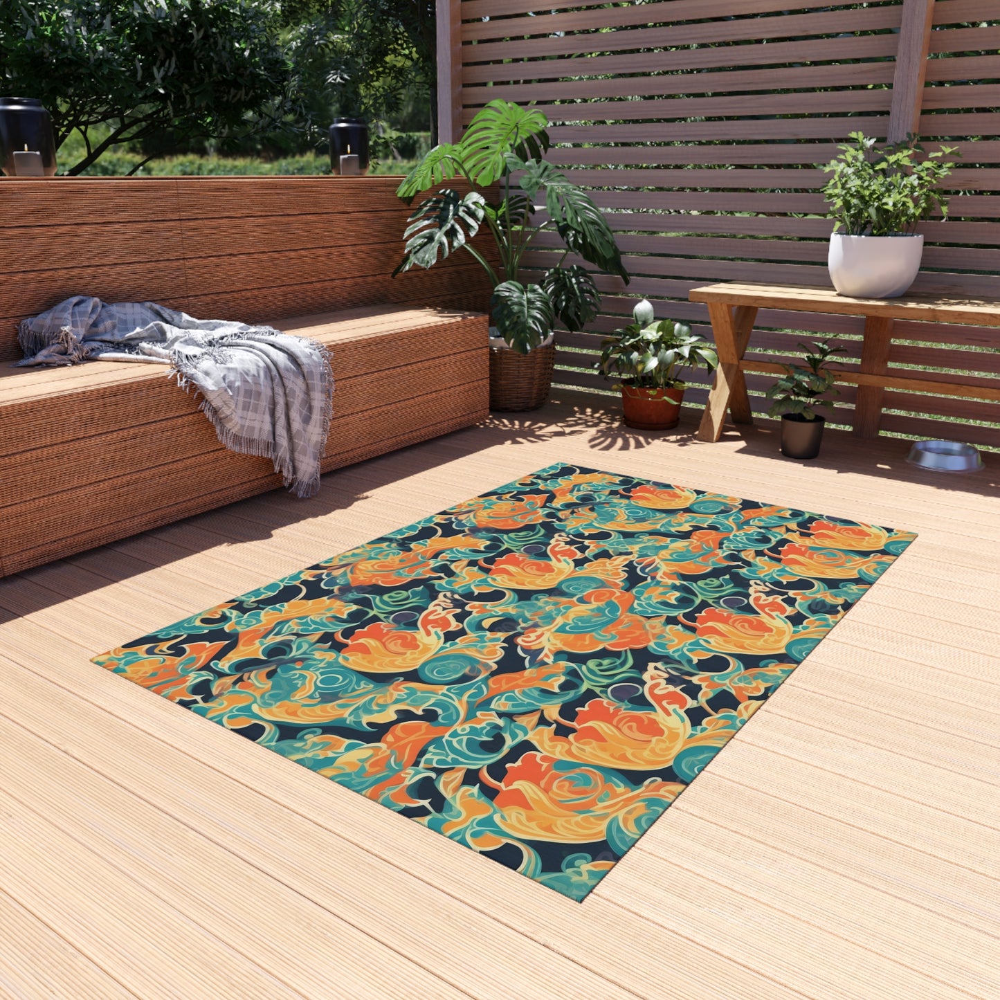 Tangerine Twilight Tapestry