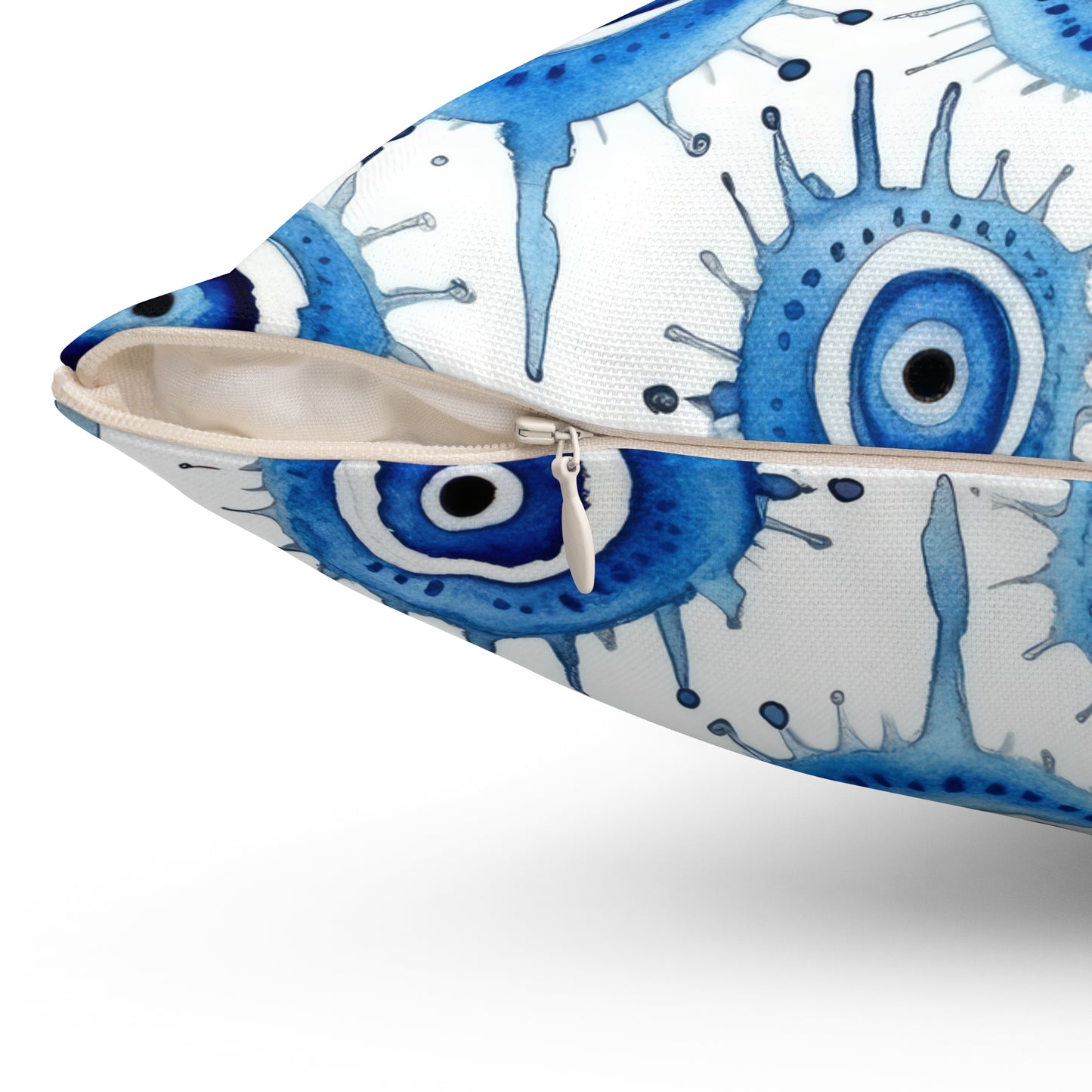 Evil Eye Cry. Spun Polyester Square Pillow