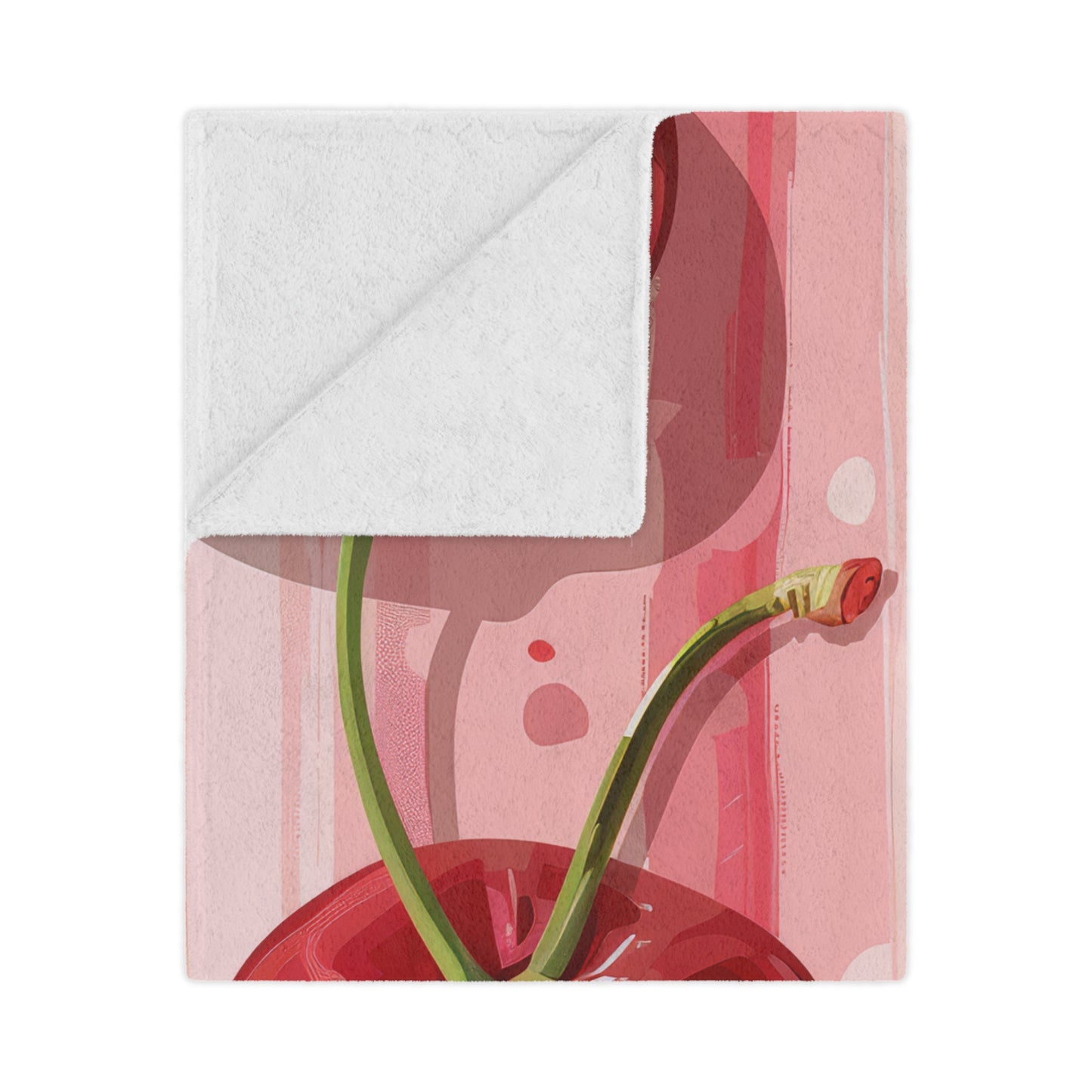 Sleek Cherry. Cozy Artistic Microfiber Blanket -
