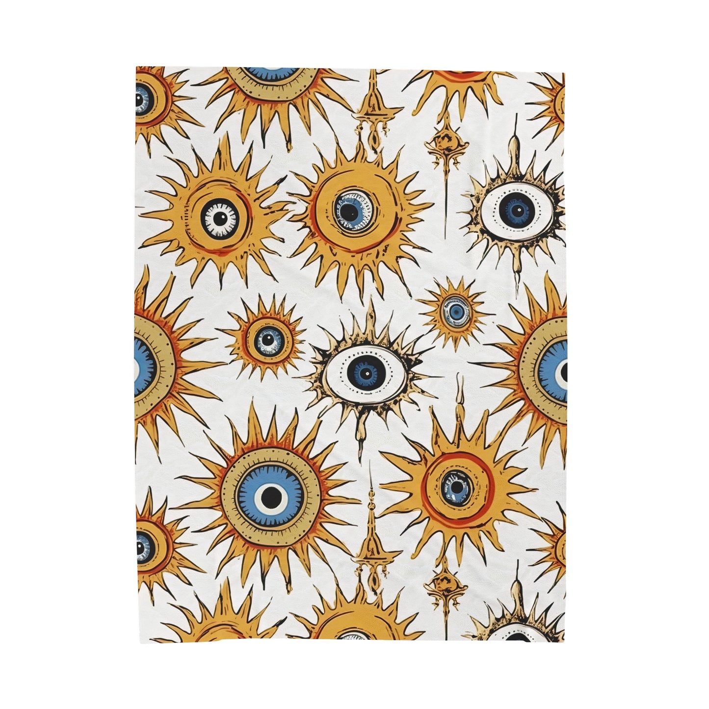 Ethereal Eyeful. Velveteen Plush Blanket.