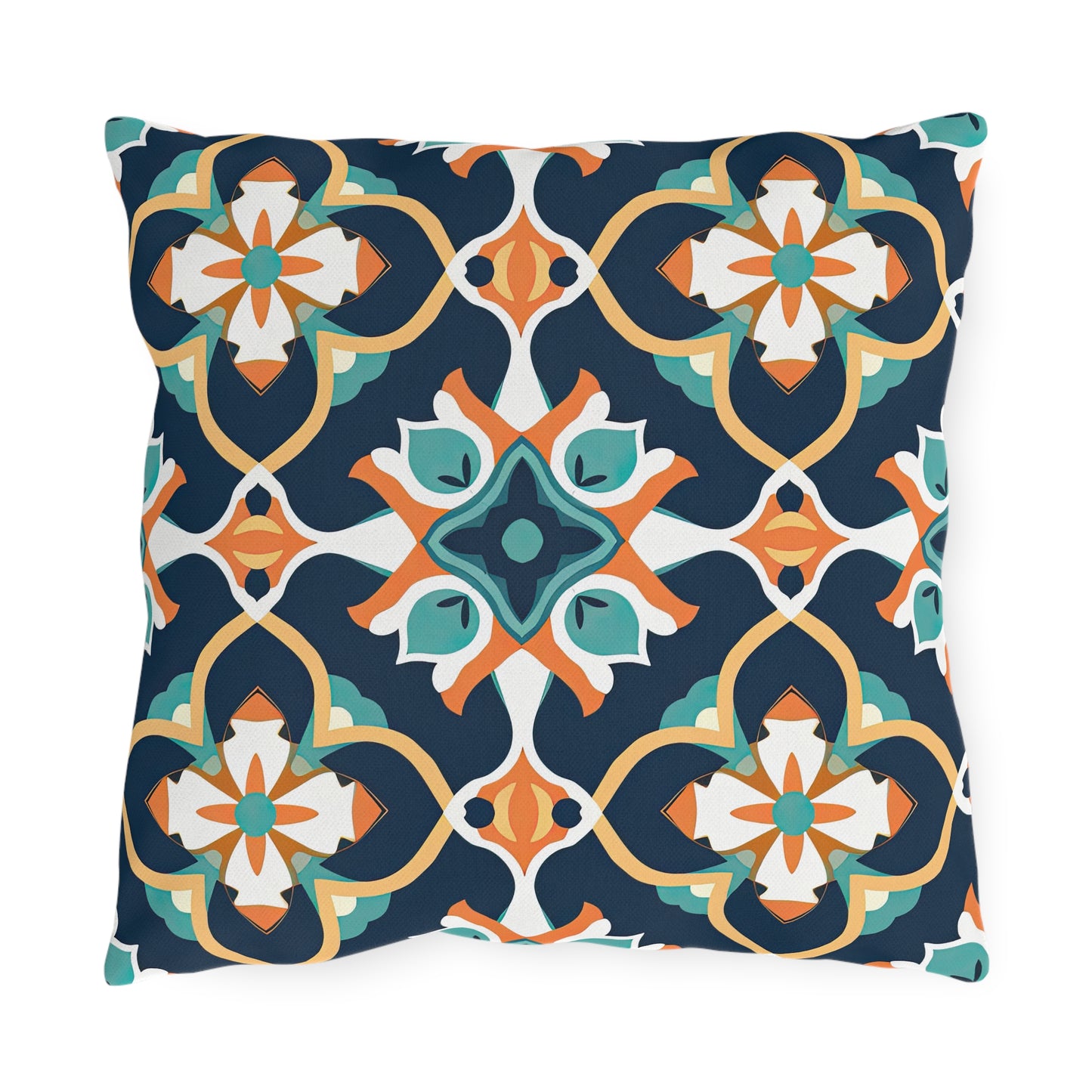 Saffron Souk Symphony . Outdoor Pillows