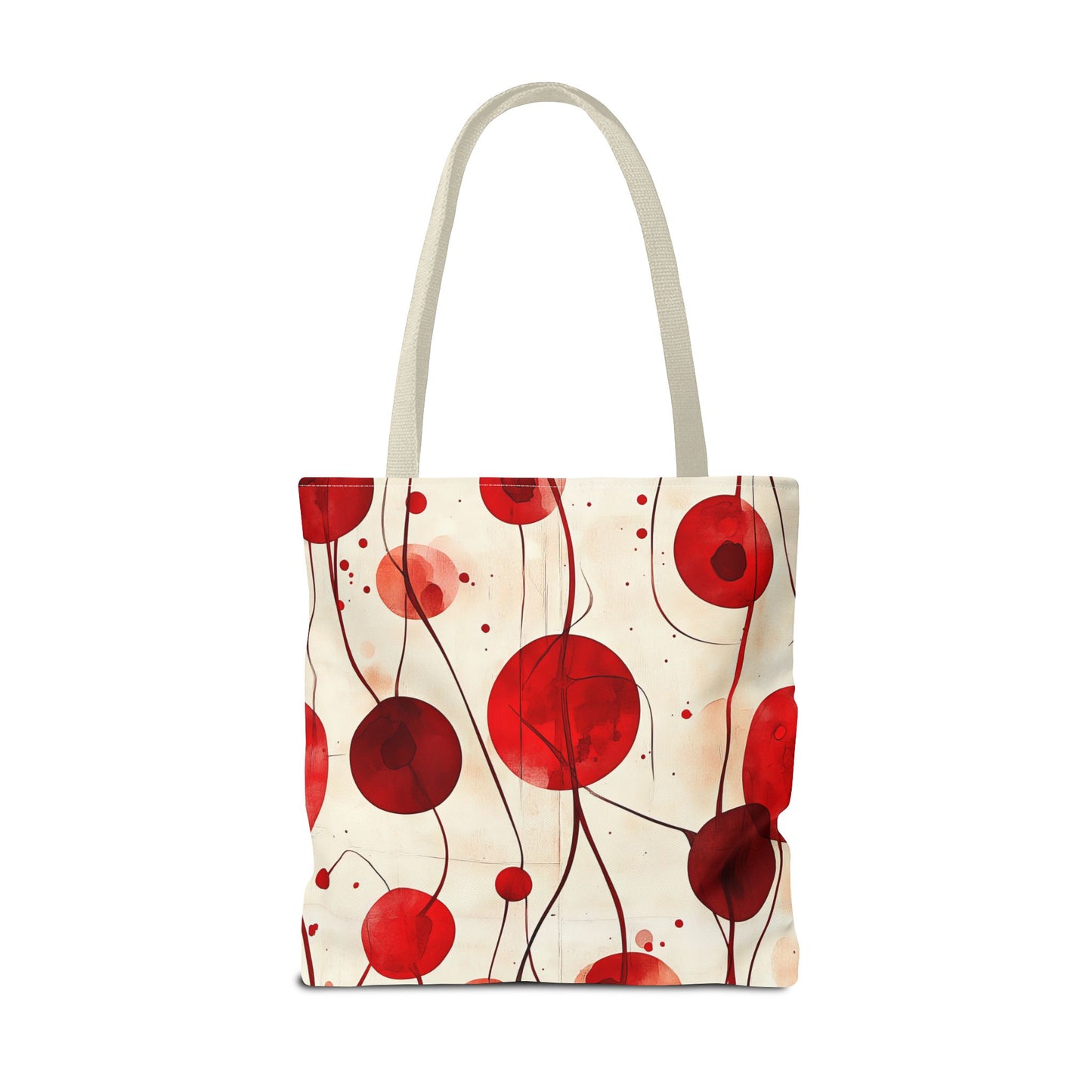 Artistic Red Abstract Tote Bag for Everyday Use