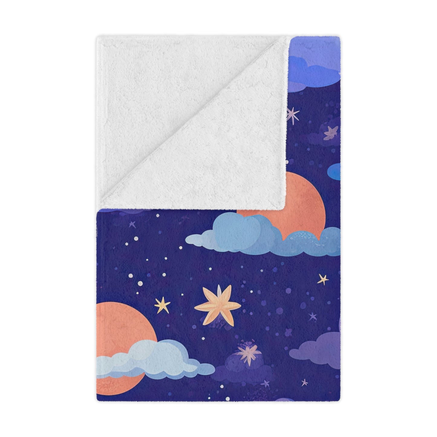 Copy of Copy of Moons Stars . Cozy Artistic Microfiber Blanket.