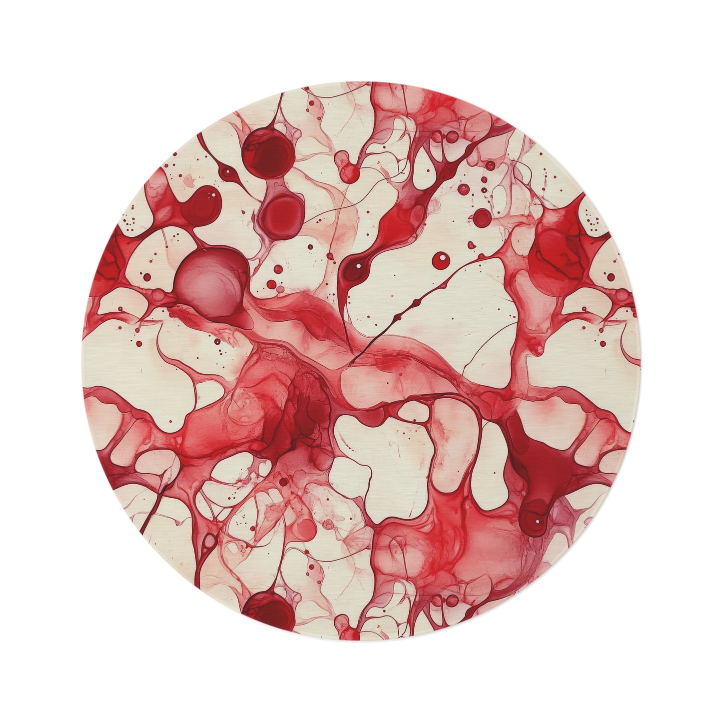 Cherry Luster. Bohemian Eye Round Rug - Colorful Floor Decor for Vibrant Spaces