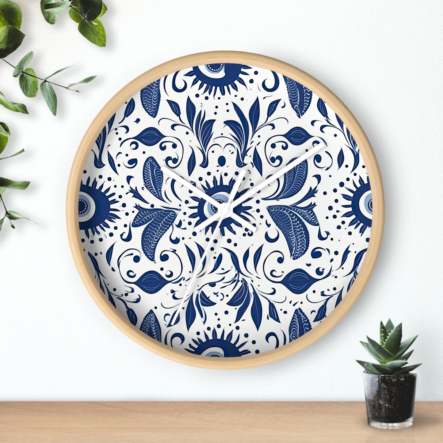 Beholder. Artful Evil Eye Wall Clock – Timekeeping with Protective Meaning