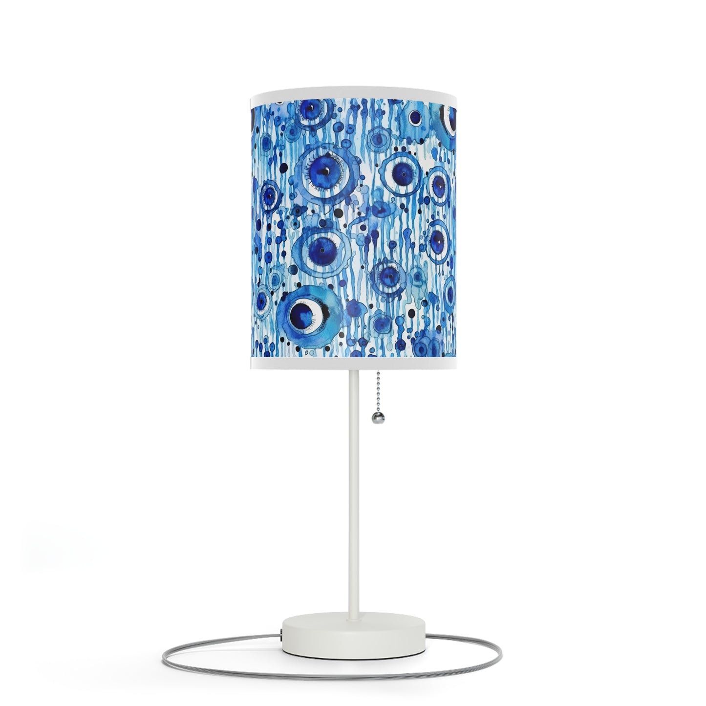 Eclipsed Perception. Evil Eye Lampshade – Light Your Room with Artistic Meaning. Lamp on a Stand,