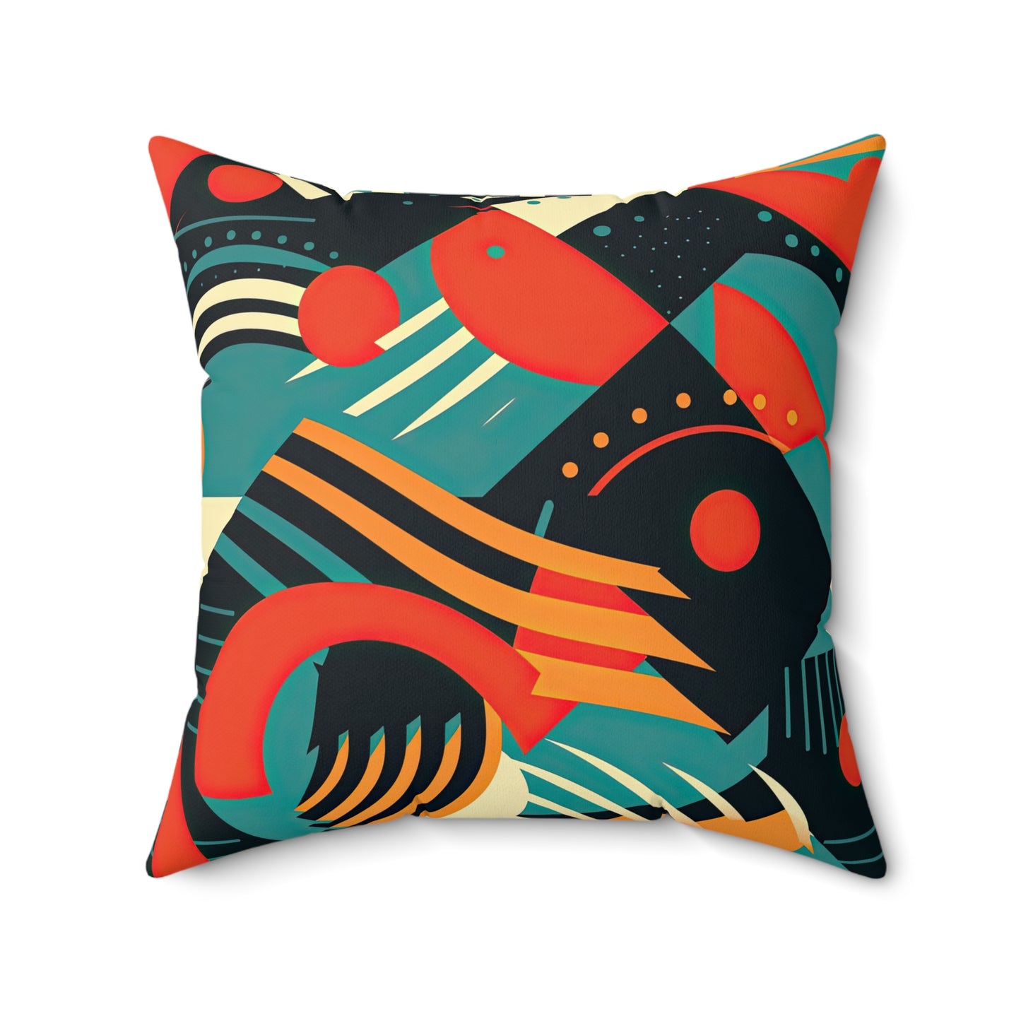 Timeless Techscape. Futuristic Nostalgia Spun Polyester Square Pillow
