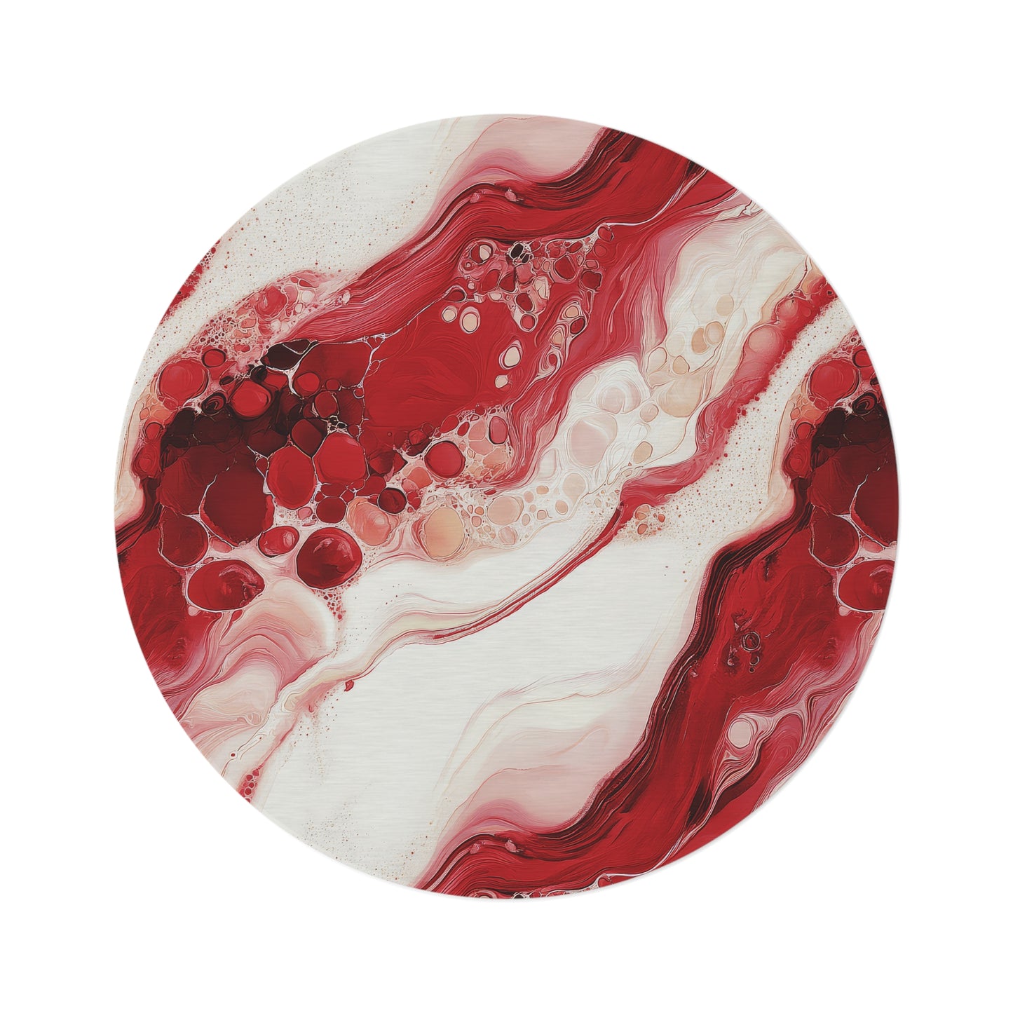 Cherry Aurora. Bohemian Eye Round Rug - Colorful Floor Decor for Vibrant Spaces
