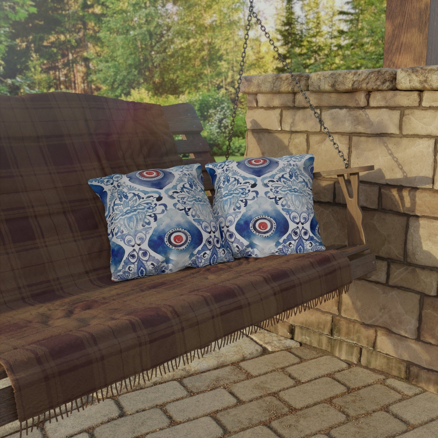 Hand Of Envy. Outdoor Pillows