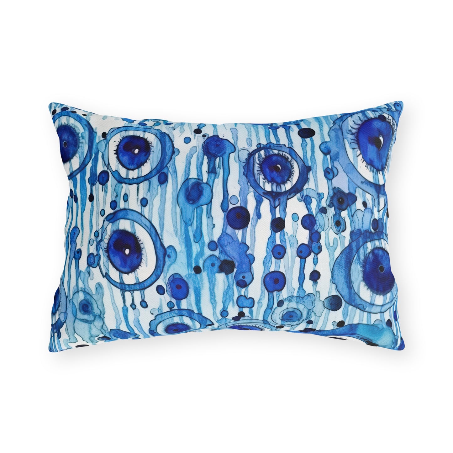 Eclipsed Perception. – Decorative Protection with Original Flair. Evil Eye Pillow Outdoor Pillows