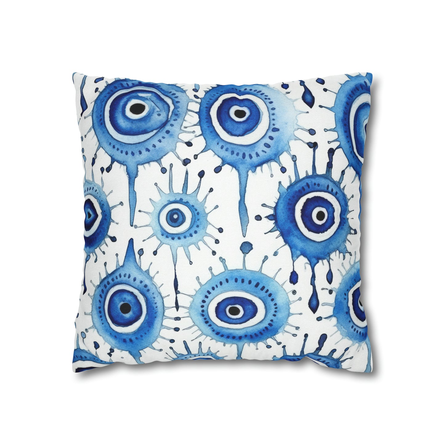 Evil Eye Cry. Spun Polyester Square Pillow Case