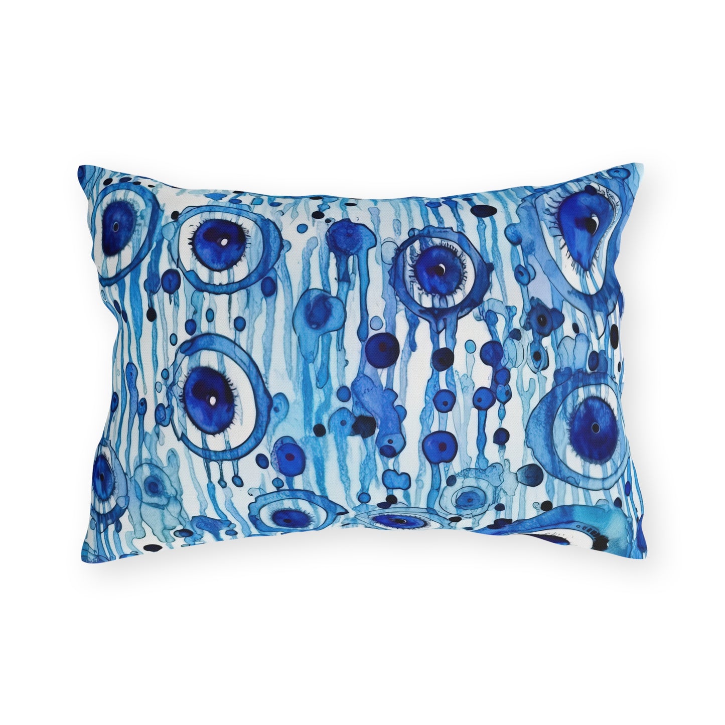 Eclipsed Perception. – Decorative Protection with Original Flair. Evil Eye Pillow Outdoor Pillows