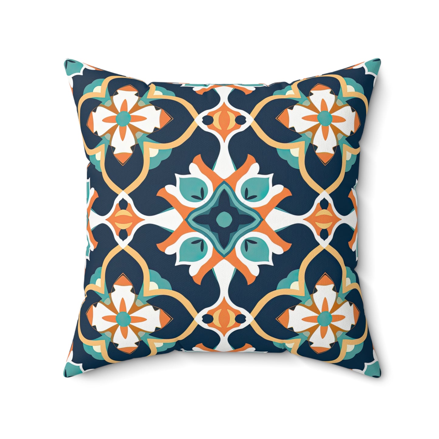 Saffron Souk Symphony . Spun Polyester Square Pillow