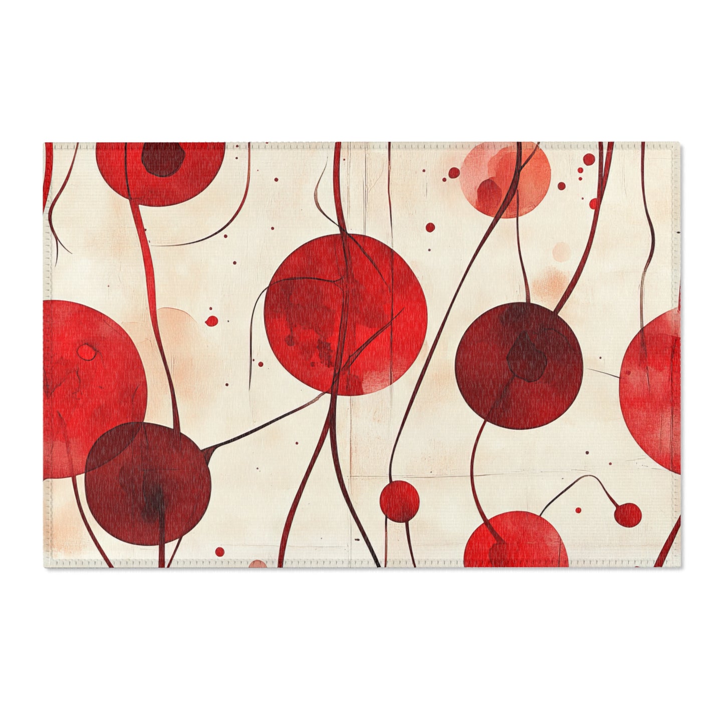 Vintage Cherry. Area Rug - Stylish Home Décor for Living Room & Bedroom