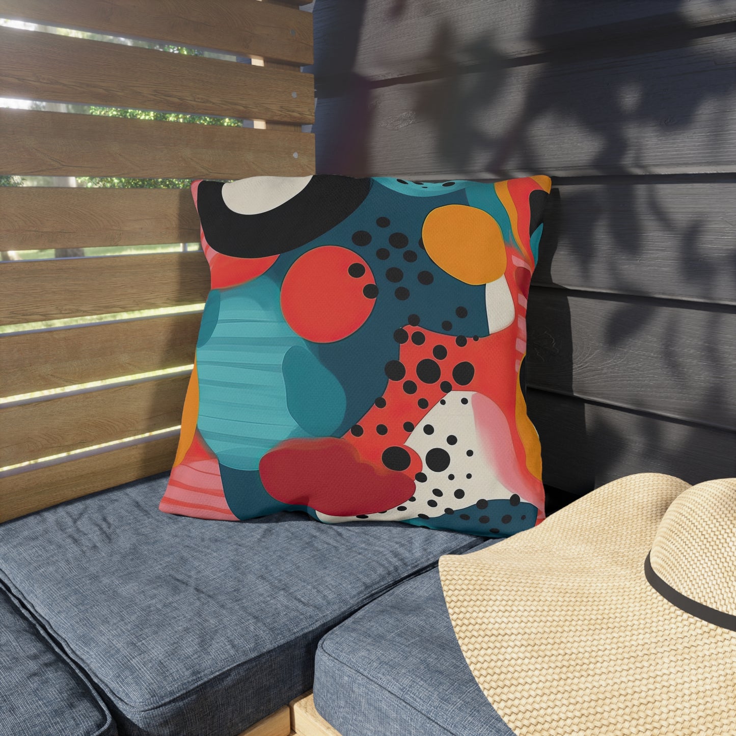 Chroma Catharsis. Retro Pop Art Outdoor Pillows