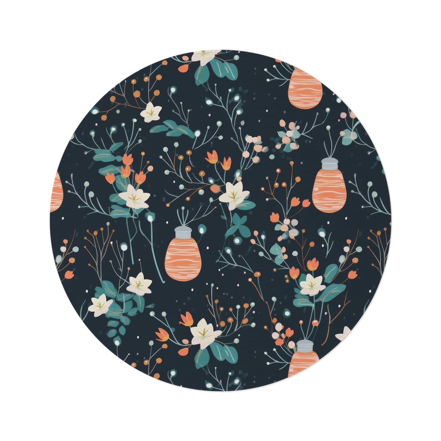 Whimsical Fairy. Bohemian Eye Round Rug - Colorful Floor Decor for Vibrant Spaces