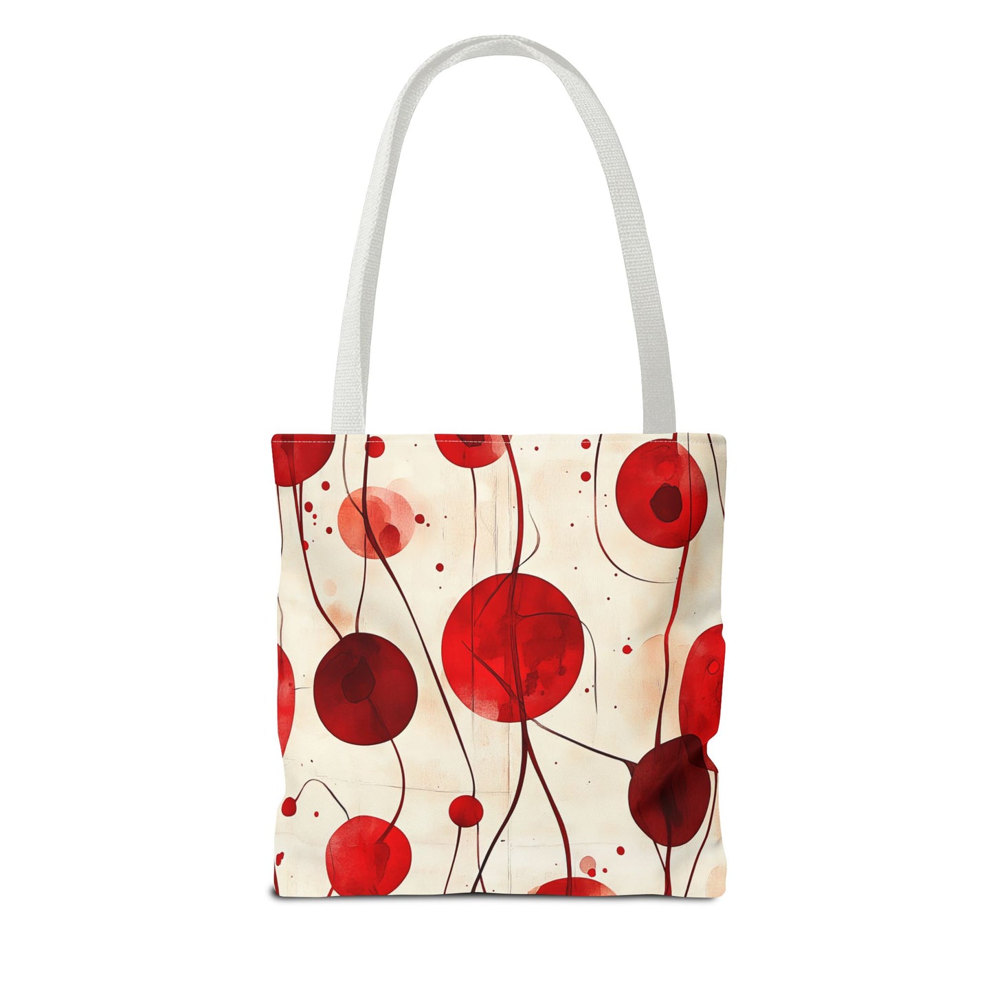 Artistic Red Abstract Tote Bag for Everyday Use
