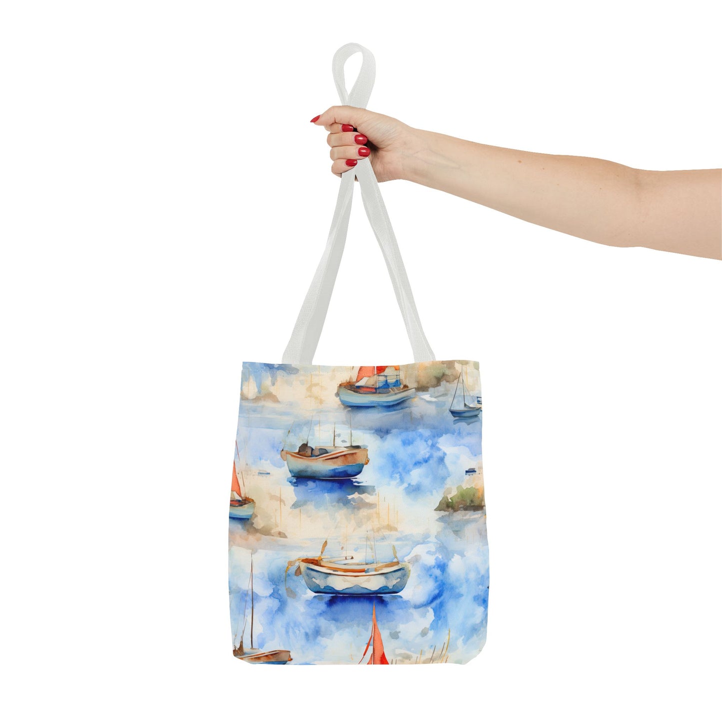 Boats On Watercolor. Tote Bag for Everyday Use
