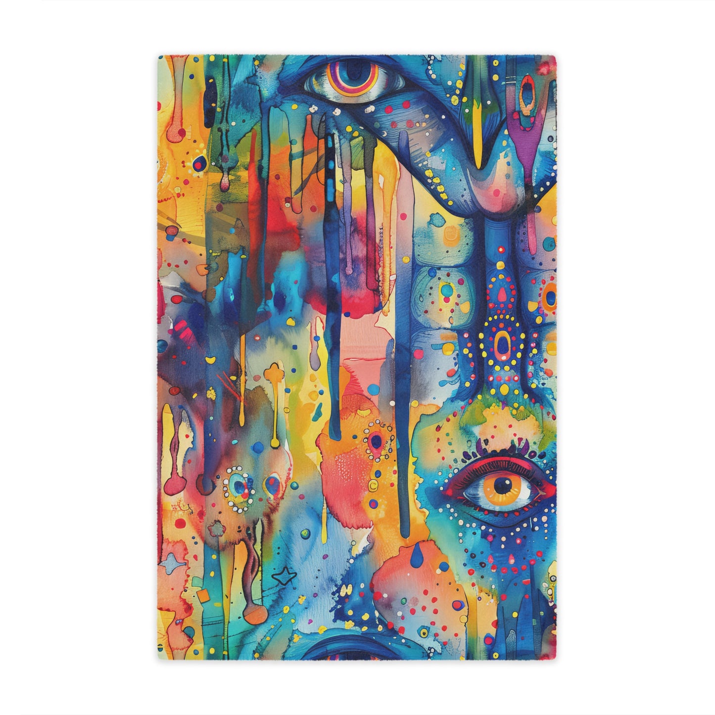 Hamsa Jewelburst. Cozy Artistic Microfiber Blanket.
