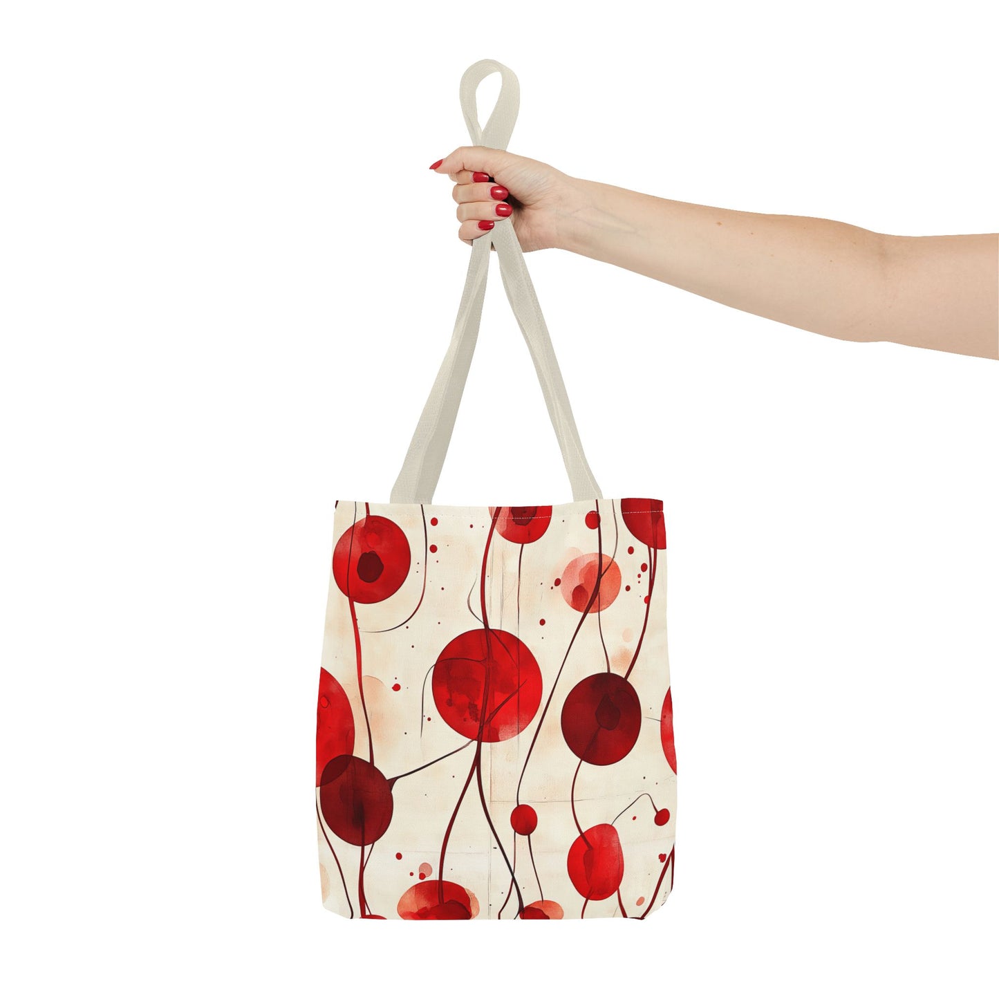 Artistic Red Abstract Tote Bag for Everyday Use