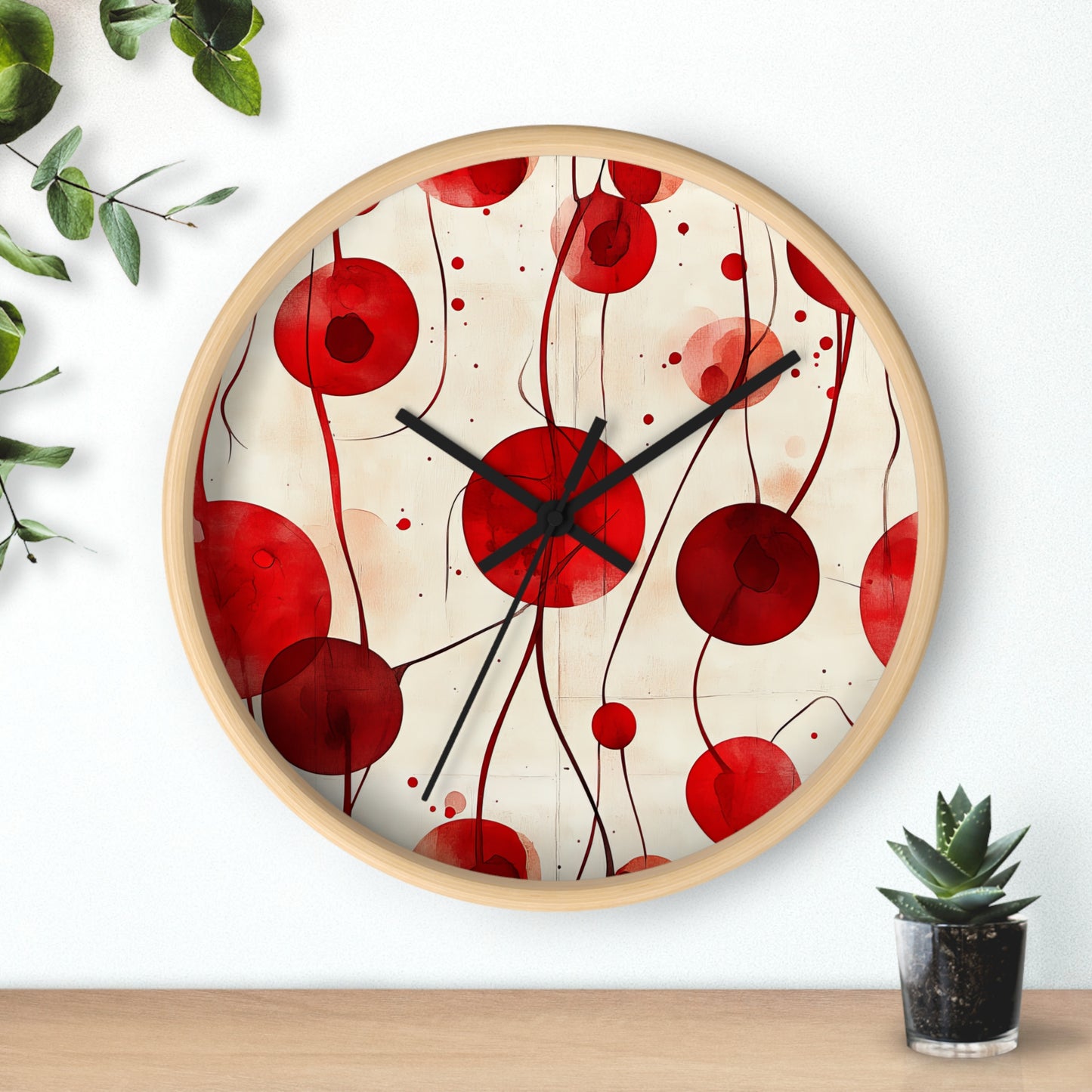 Vintage Cherry Wall Clock - Artistic Home Decor