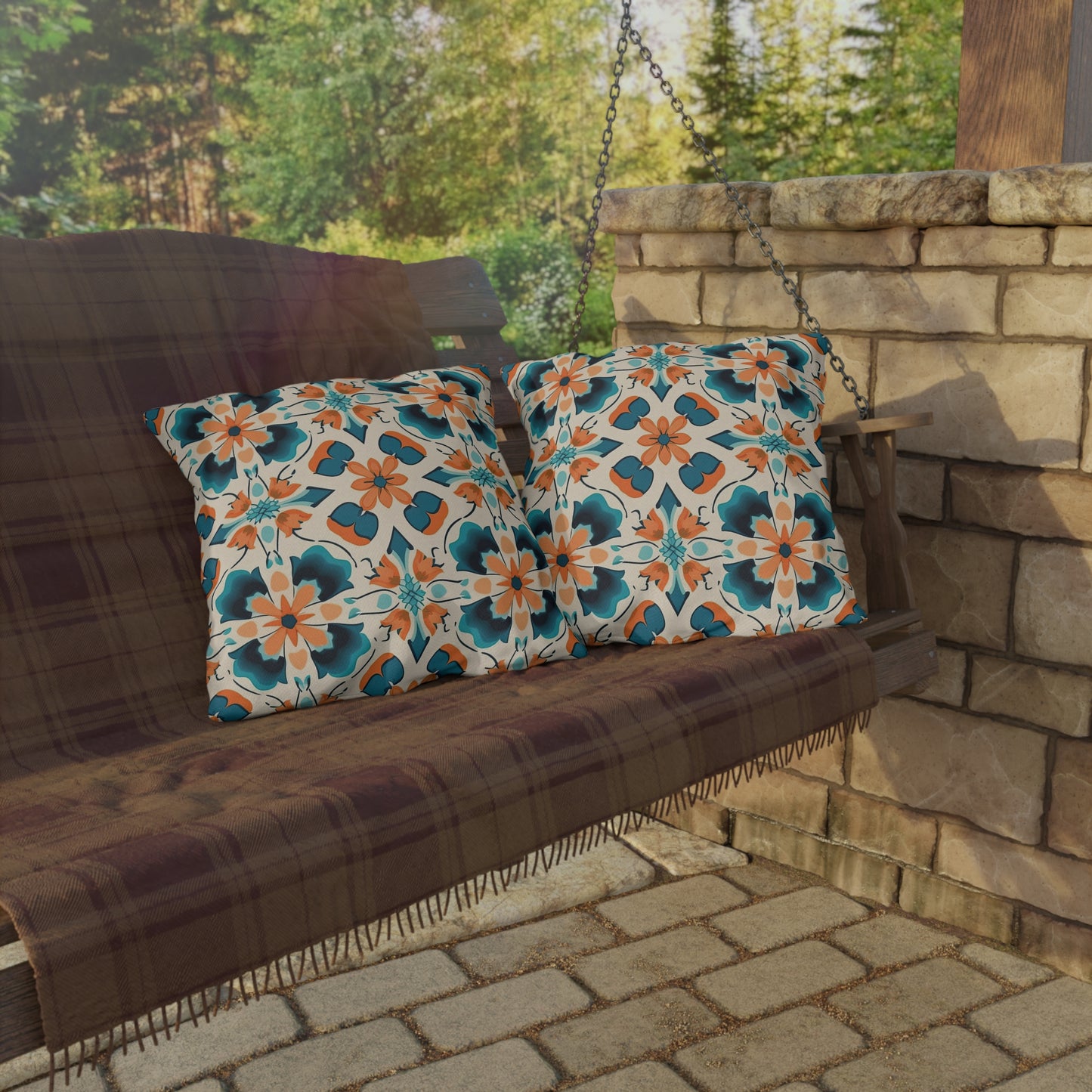 Meditative Medina Montage. Outdoor Pillows