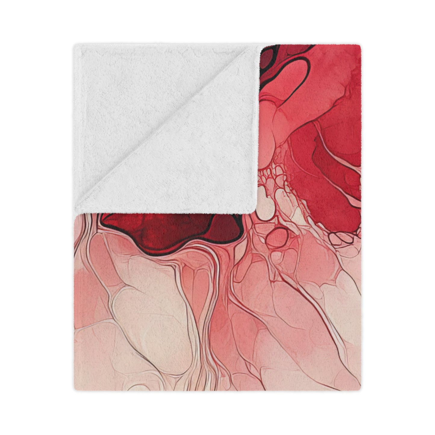 Cherry Storm. Cozy Artistic Microfiber Blanket -
