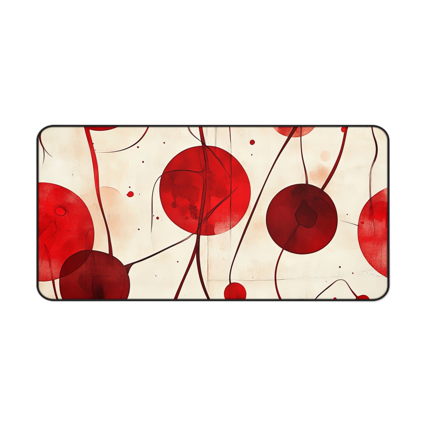 Vintage Cherry Desk Mat - Stylish Office Organizer
