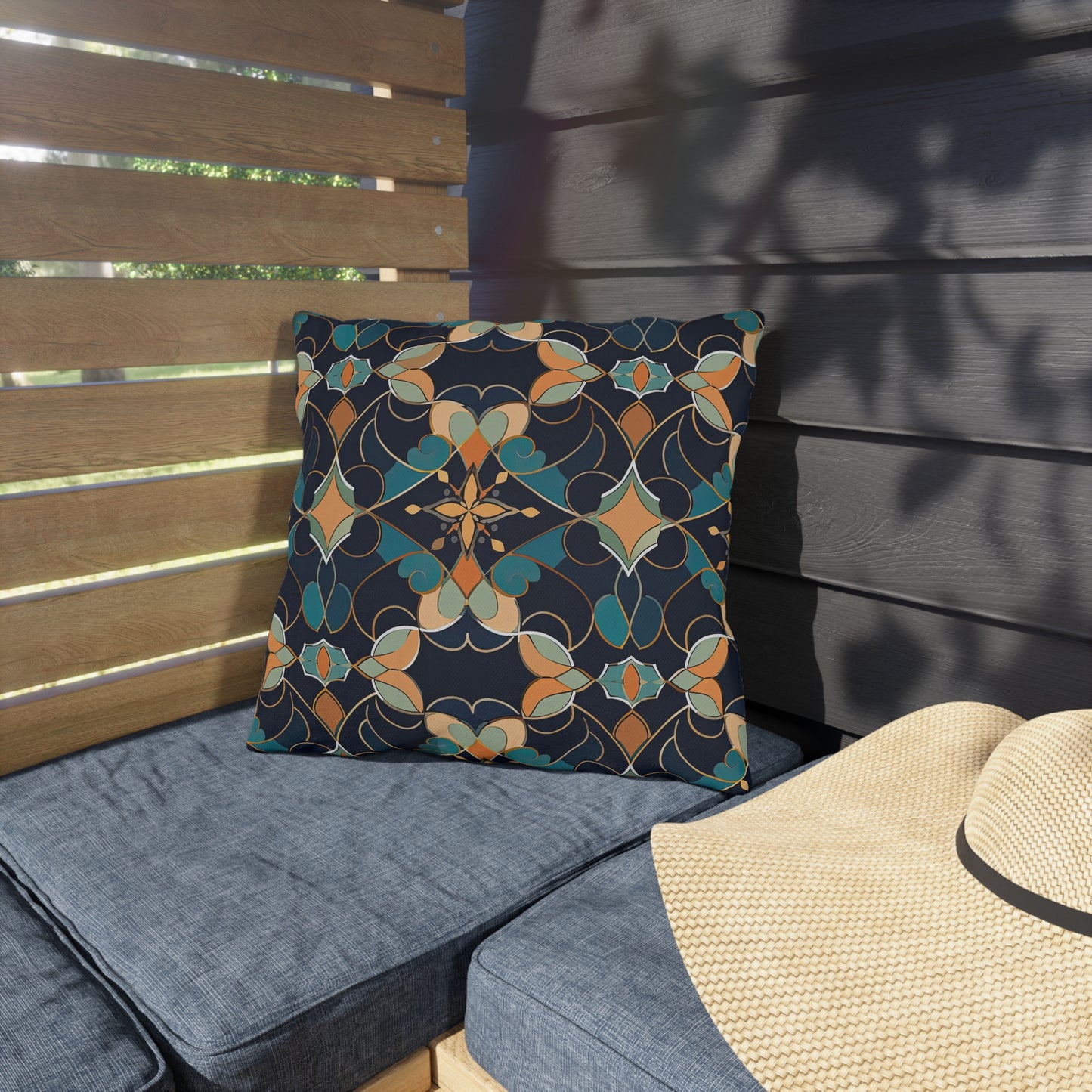 Moroccan Midnight . Outdoor Pillows