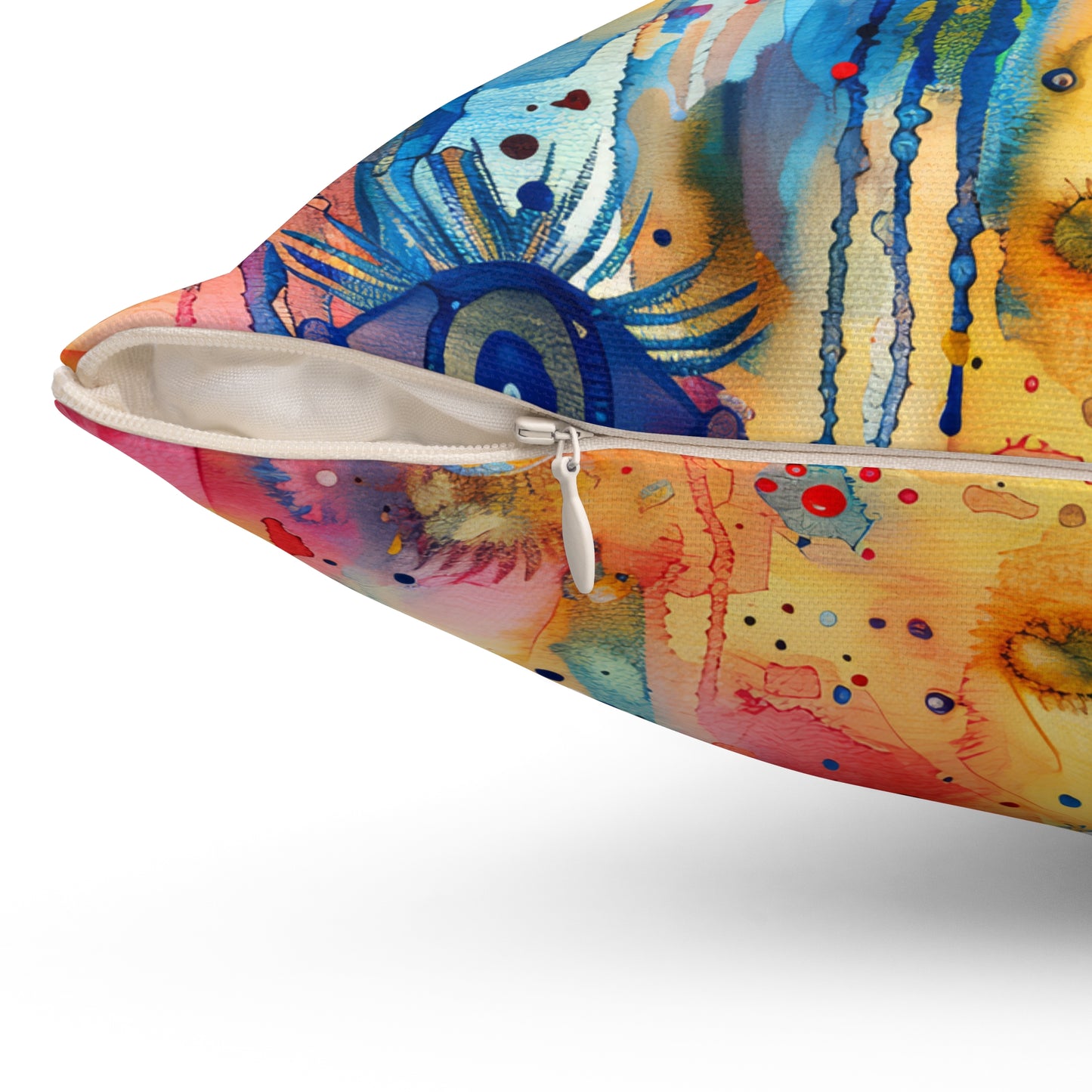 Hamsa bright Aura- Decorative Spun Polyester Cushion