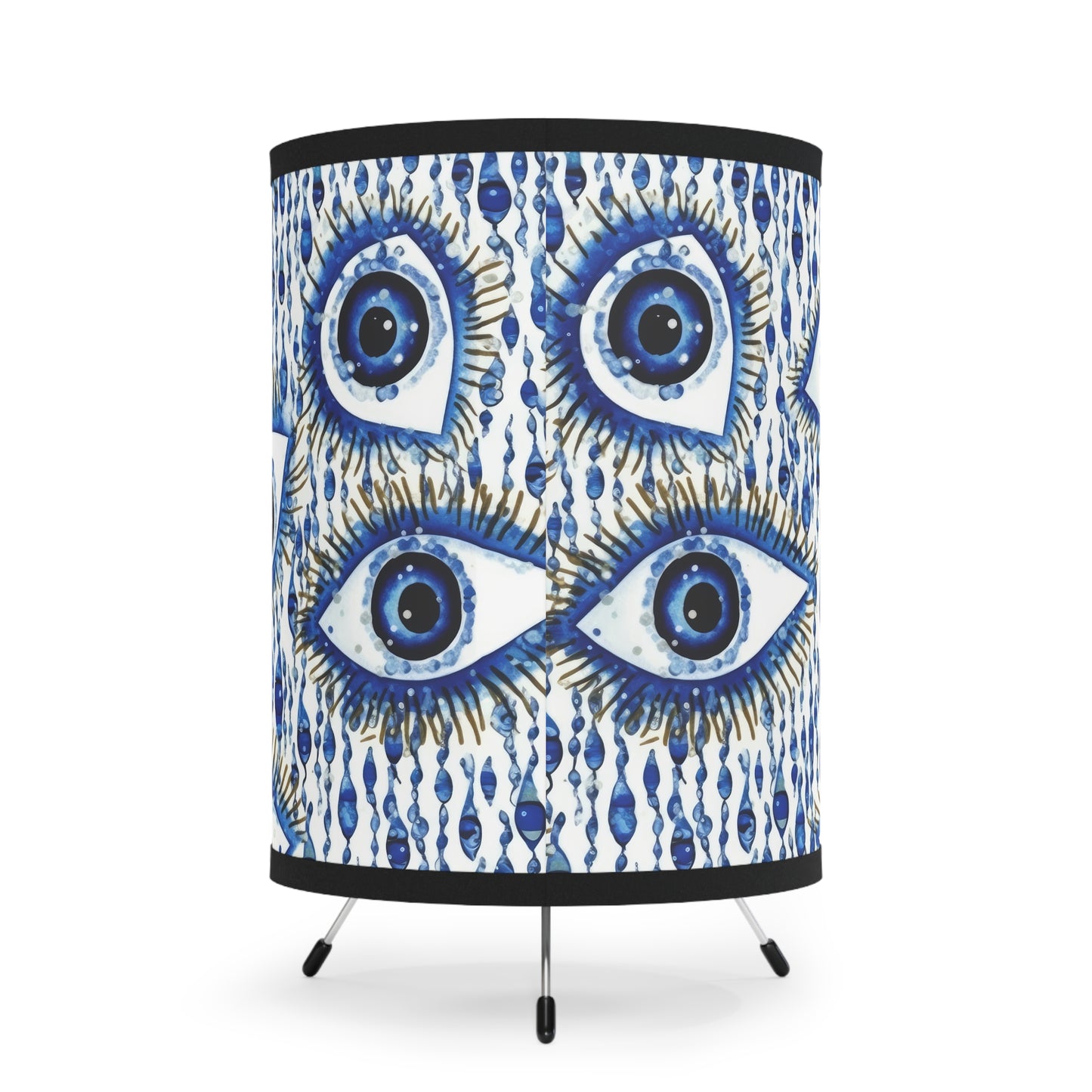 Mystic Glare. Tripod Lamp with High-Res Printed Shade, US\CA plug