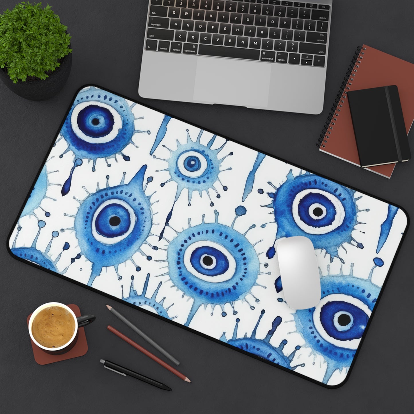 Evil Eye Cry. Desk Mat - Stylish Office Organizer