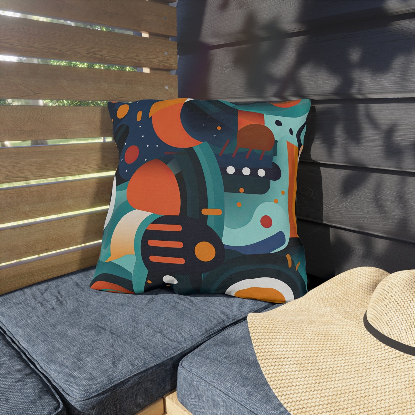 Retro Futurism. Retro Style Avant-Garde Outdoor Pillows