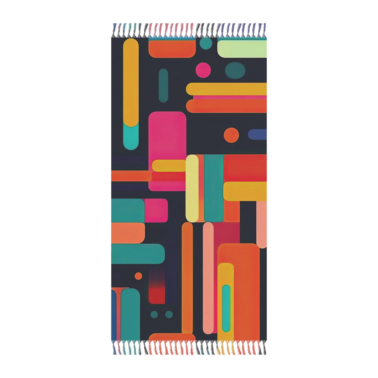 Cybernetic Nostalgia. Retro Futuristic Boho Beach Cloth.