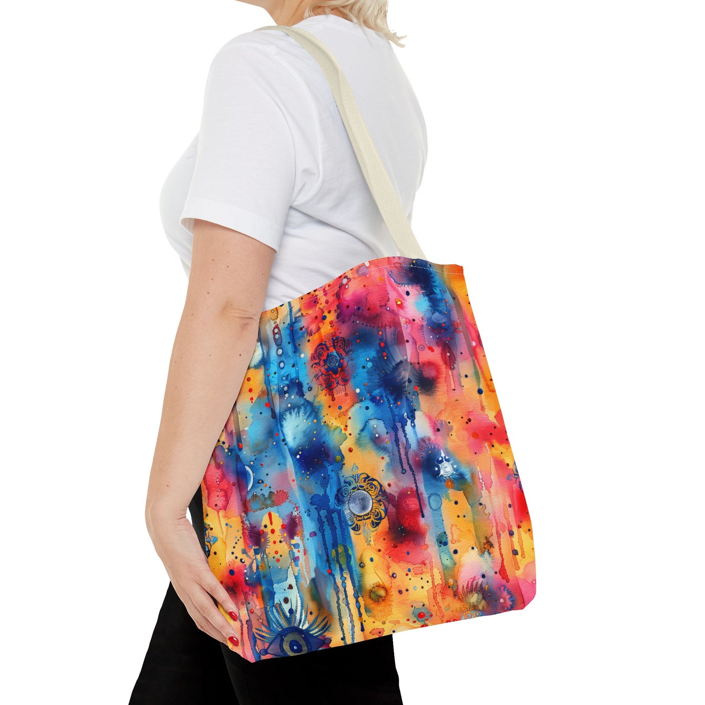 Hamsa bright Aura. Tote Bag for Everyday Use
