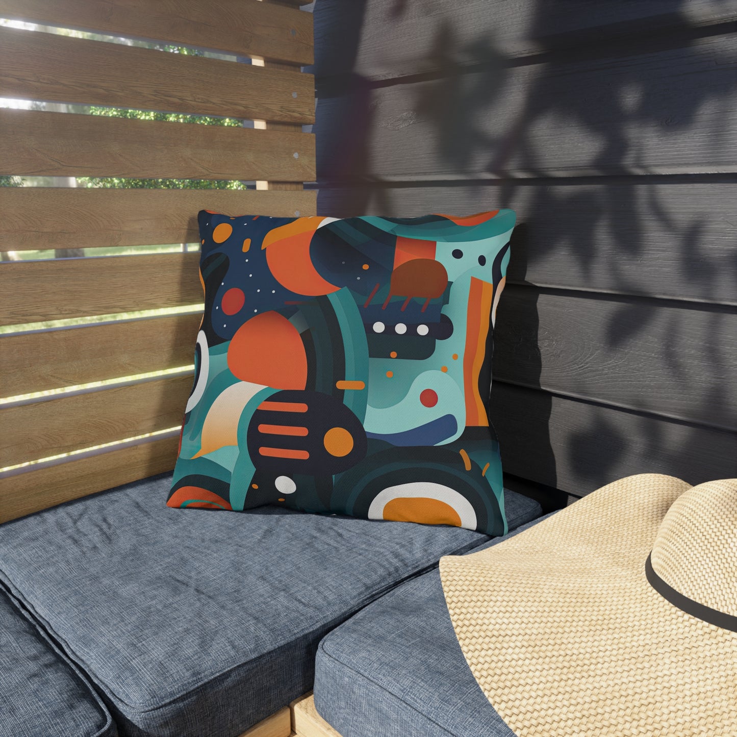 Retro Futurism. Retro Style Avant-Garde Outdoor Pillows
