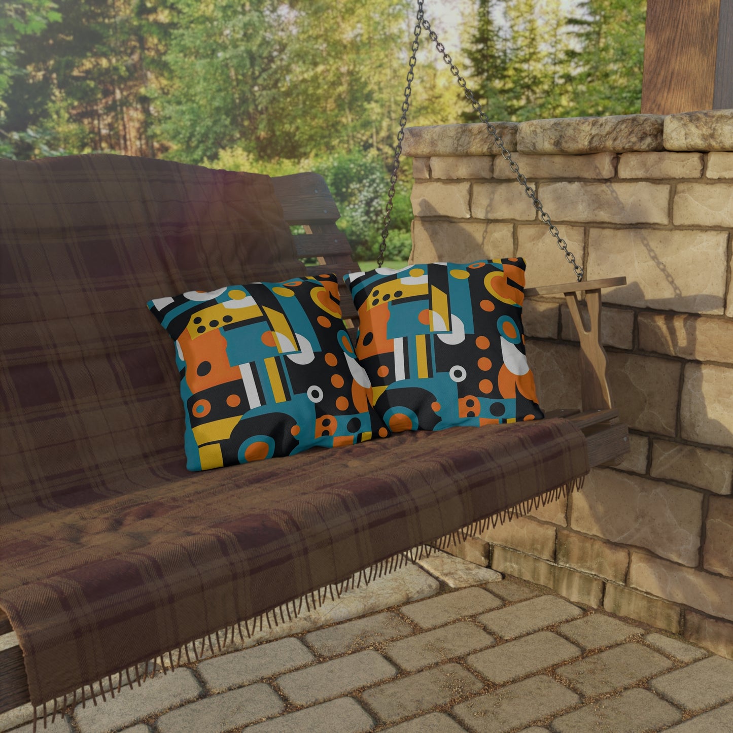 Analog Alchemy. Retro Pop Art Outdoor Pillows