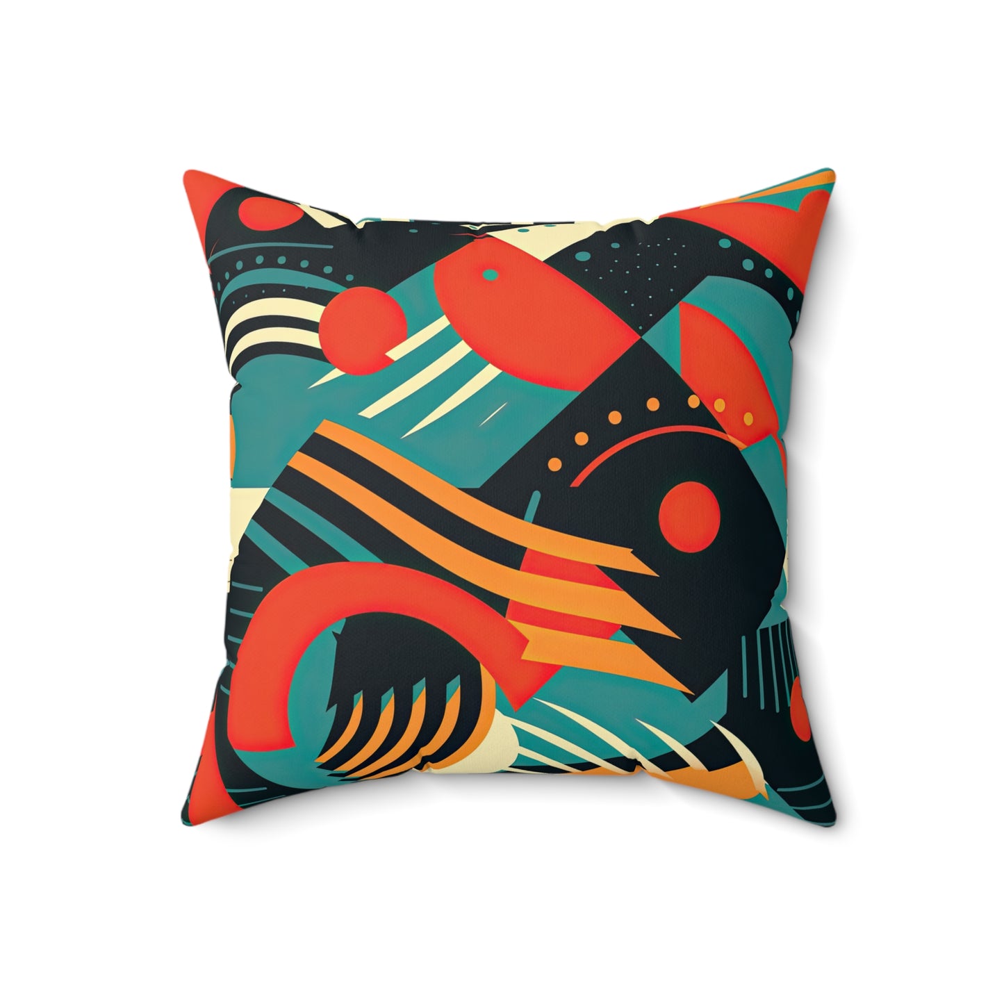 Timeless Techscape. Futuristic Nostalgia Spun Polyester Square Pillow