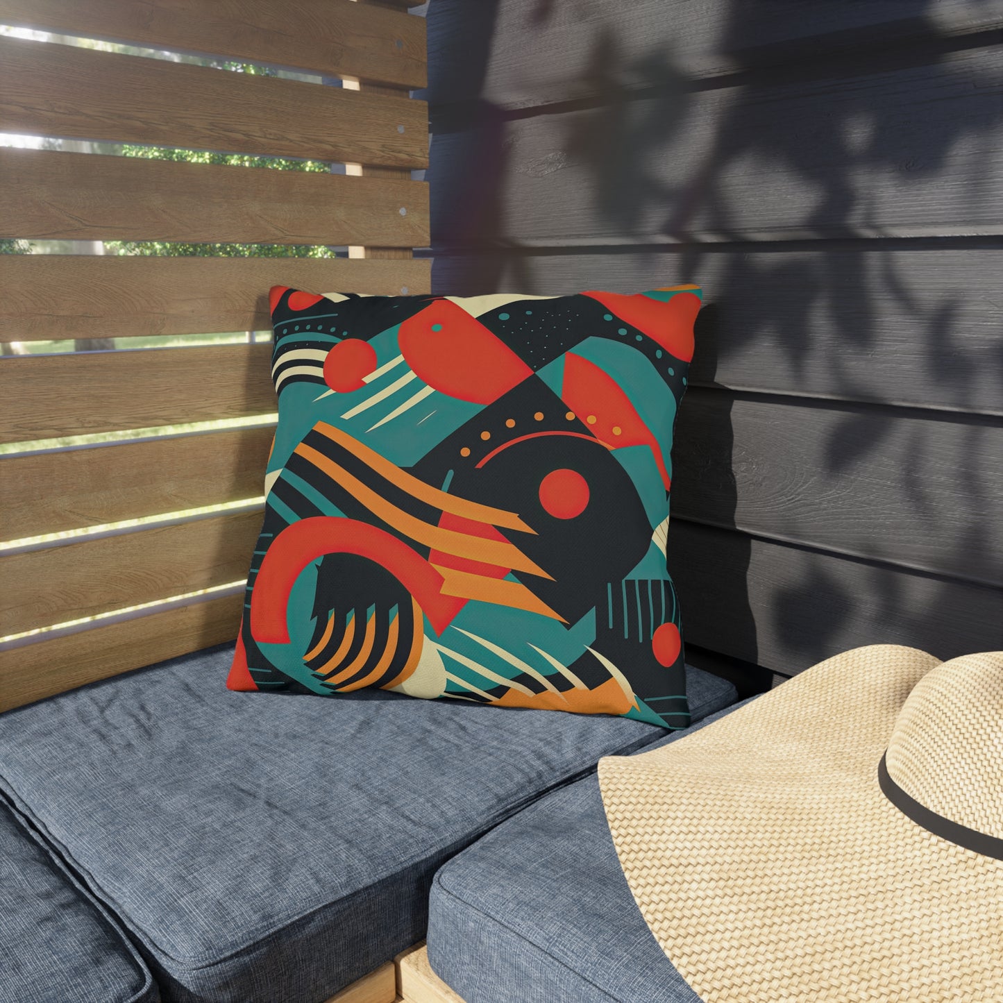 Timeless Techscape. Futuristic Nostalgia Outdoor Pillows