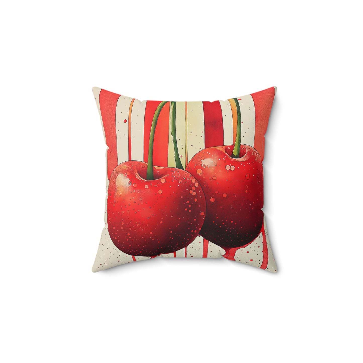 Cherry Drip - Decorative Spun Polyester Cushion