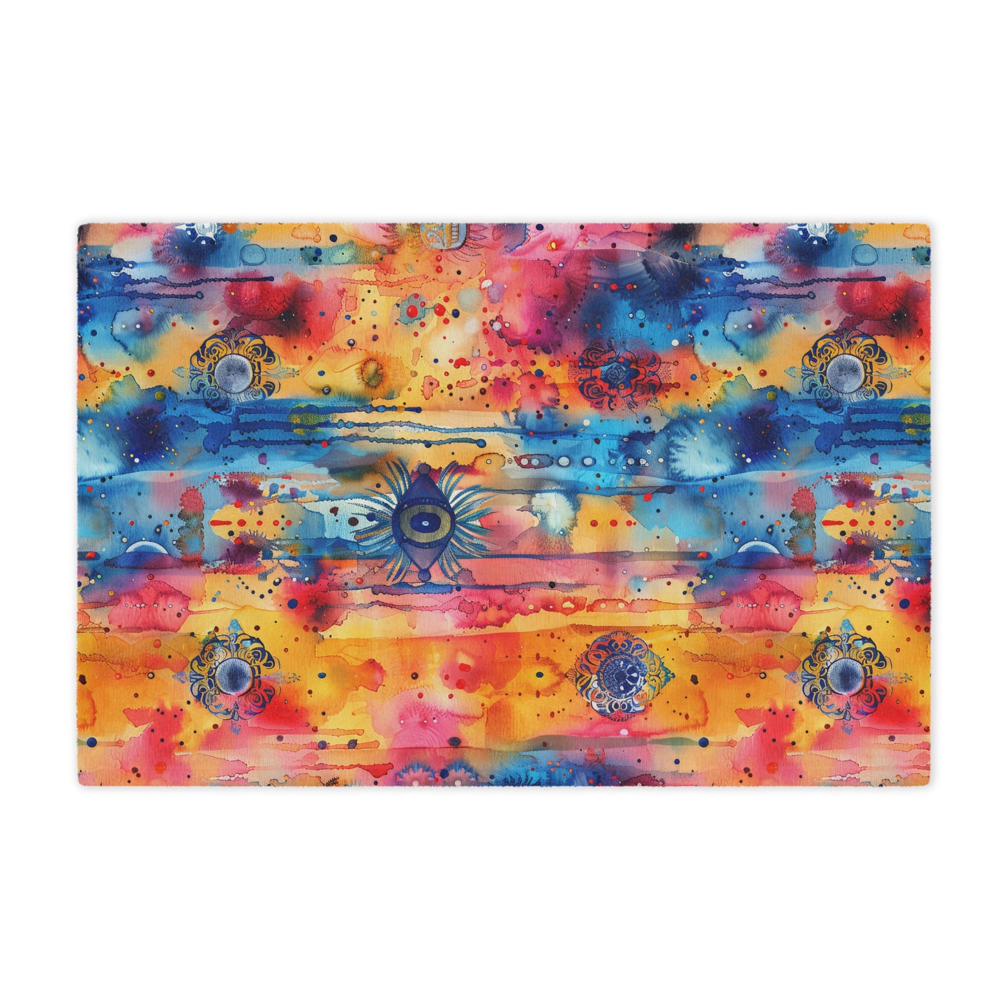 Hamsa right Aura. Cozy Artistic Microfiber Blanket.