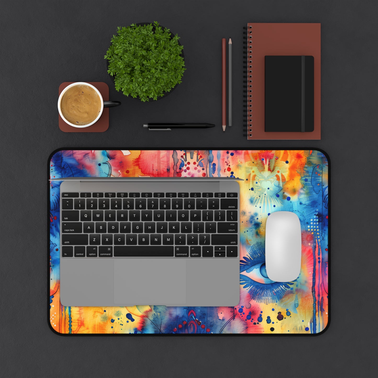 Brilliant Bliss Hamsa. Desk Mat - Stylish Office Organizer